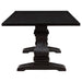 Villeneuve Rustic Espresso Rectangular Double Pedestal Dining Table Default -DTYStore