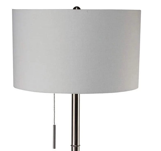 Vintage Look 1pc Floor Lamp Brushed Steel Tripod Legs Unique High Lamp Pull Switch 57'H Default -DTYStore