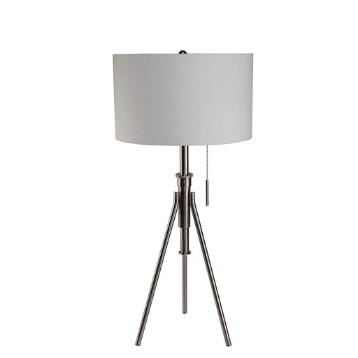 Vintage Look 1pc Floor Lamp Brushed Steel Tripod Legs Unique Lamp Pull Switch 32'H Default -DTYStore