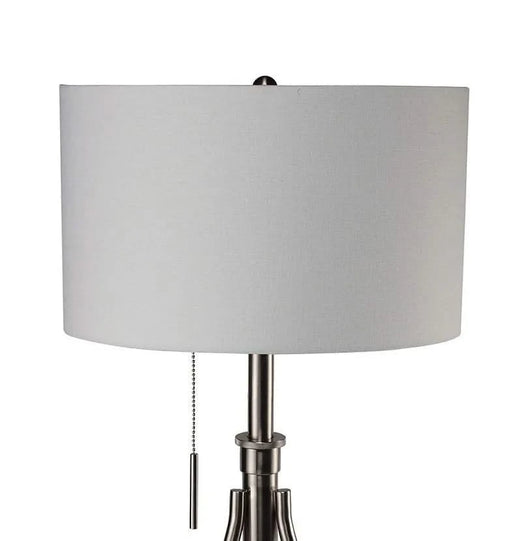 Vintage Look 1pc Floor Lamp Brushed Steel Tripod Legs Unique Lamp Pull Switch 32'H Default -DTYStore