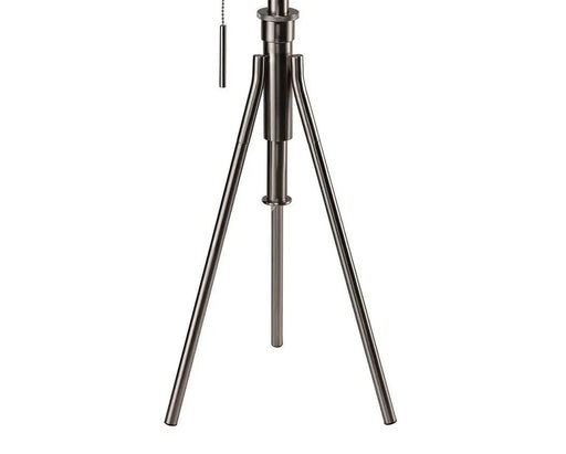 Vintage Look 1pc Floor Lamp Brushed Steel Tripod Legs Unique Lamp Pull Switch 32'H Default -DTYStore