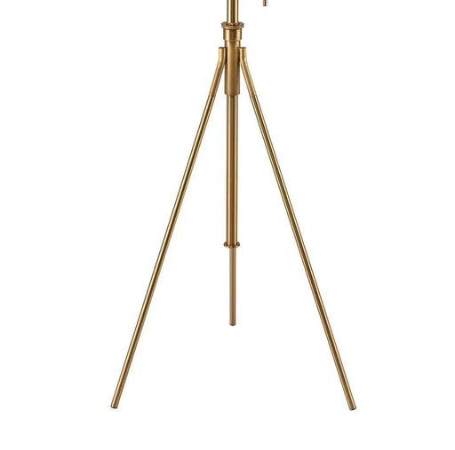 Vintage Look 1pc Floor Lamp Stained Gold Tripod Legs Unique High Lamp Pull Switch 57'H Default -DTYStore