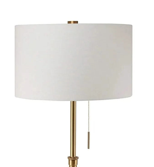 Vintage Look 1pc Floor Lamp Stained Gold Tripod Legs Unique High Lamp Pull Switch 57'H Default -DTYStore