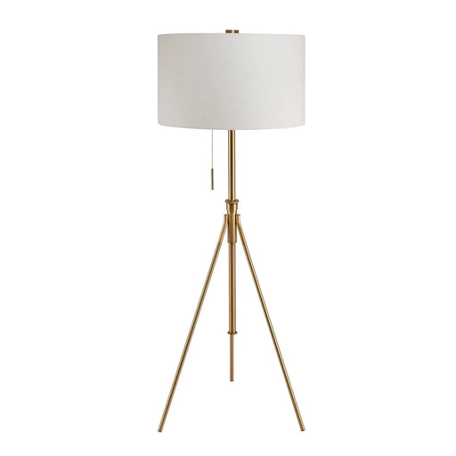 Vintage Look 1pc Floor Lamp Stained Gold Tripod Legs Unique High Lamp Pull Switch 57'H Default -DTYStore