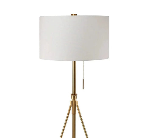 Vintage Look 1pc Floor Lamp Stained Gold Tripod Legs Unique High Lamp Pull Switch 57'H Default -DTYStore
