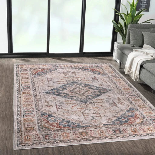 Vintage Medallion Woven Area Rug Default -DTYStore