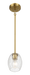 Vista Single Pendant Chain Hanging Light with Clear Glass - Satin Brass Default -DTYStore
