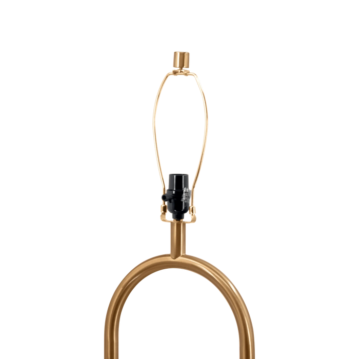 Vivid Brass Ring Base Floor Lamp with Large White Drum Shade Default -DTYStore