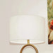 Vivid Brass Ring Base Floor Lamp with Large White Drum Shade Default -DTYStore