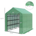 Walk-in Greenhouse for Outdoors with Roll-up Zipper Door, 18 Shelves, PE Cover, Small & Portable Build, Heavy Duty Humidity Seal, 95.25' x 70.75' x 82.75', Green Default -DTYStore