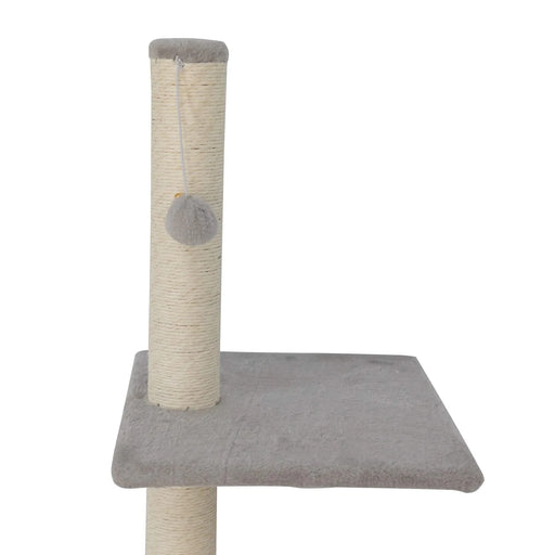 Wall-mounted Cat Tree, Cat Furniture with 2 Cat Condos House, 3 Cat Wall Shelves, 2 Ladder, 1 Cat Perch, Sisal Cat Scratching Posts and Pad Default -DTYStore