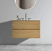 Wall Mount 30' Natural Oak Bathroom Vanity with Ceramic Sink with three faucet holes, Large Storage Floating Bathroom Vanity for Modern Bathroom, Pre-assembled Default -DTYStore