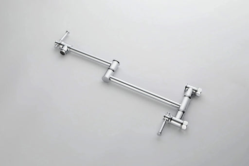 Wall Mount Pot Filler Faucet, Modern Brass Pot Filler Two-Attachment Wall Mount Folding Kitchen Pot Filler Swing Arm Default -DTYStore