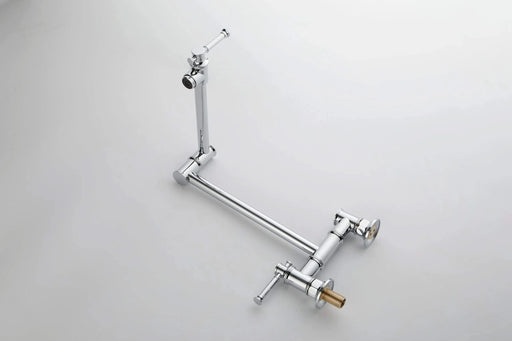 Wall Mount Pot Filler Faucet, Modern Brass Pot Filler Two-Attachment Wall Mount Folding Kitchen Pot Filler Swing Arm Default -DTYStore