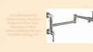 Wall mounted Pot Filler Faucet, Modern Brass Pot Filler Two-Attachment Wall Mount Folding Kitchen Pot Filler Swing Arm -DTYStore