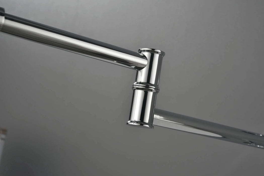 Wall mounted Pot Filler Faucet, Modern Brass Pot Filler Two-Attachment Wall Mount Folding Kitchen Pot Filler Swing Arm Default -DTYStore