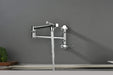 Wall mounted Pot Filler Faucet, Modern Brass Pot Filler Two-Attachment Wall Mount Folding Kitchen Pot Filler Swing Arm Default -DTYStore