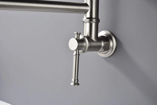 Wall mounted Pot Filler Faucet, Modern Brass Pot Filler Two-Attachment Wall Mount Folding Kitchen Pot Filler Swing Arm Default -DTYStore