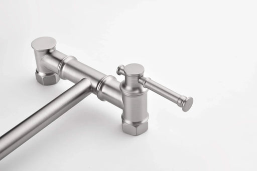 Wall mounted Pot Filler Faucet, Modern Brass Pot Filler Two-Attachment Wall Mount Folding Kitchen Pot Filler Swing Arm Default -DTYStore