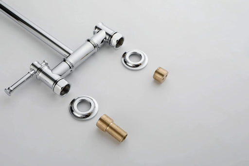 Wall mounted Pot Filler Faucet, Modern Brass Pot Filler Two-Attachment Wall Mount Folding Kitchen Pot Filler Swing Arm Default -DTYStore