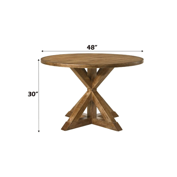 Wallace II Weathered Oak Finish Dining Table Default -DTYStore