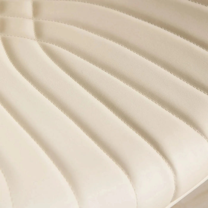 Walnut Bentwood Bar Stools Mid Century Modern Adjustable Counter Height Black Leather Upholstered 360°Swivel Bar Chairs for Kitchen Island/Dining Room/Cafe, 1 chair/1carton,Beige Default -DTYStore