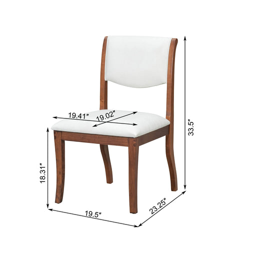 Walnut Dining Table Set:39.4' Round Table + 2 Chairs - Traditional Solid Wood Kitchen Set with Inlaid Tabletop, Elegant Curved Legs for Dining Room Default -DTYStore