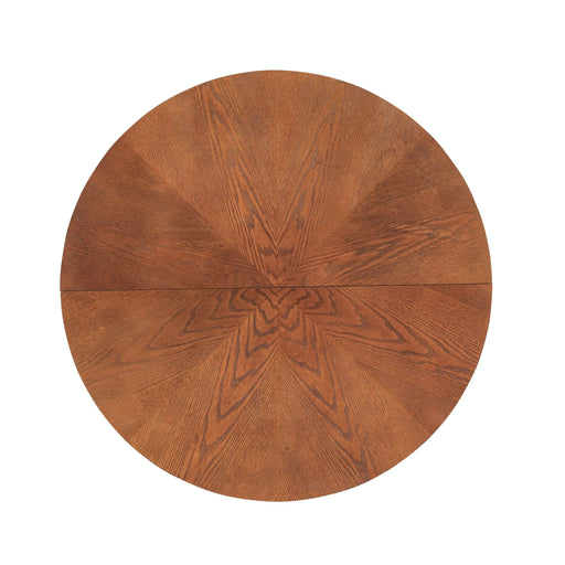 Walnut Round Dining Table 39.4' – Traditional Solid Wood Legs, Timeless Elegance, Ideal Focal Point for Family Gatherings Default -DTYStore