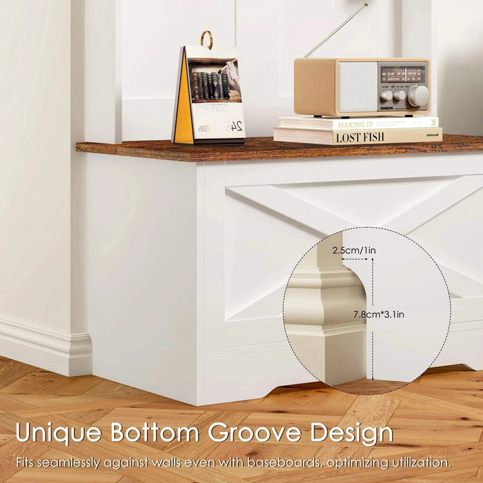 Wardrobe, home wardrobe, bedroom storage, minimalist coat rack, vintage white Default -DTYStore