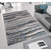 Watercolor Abstract Stripe Woven Area Rug Default -DTYStore