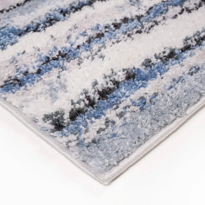 Watercolor Abstract Stripe Woven Area Rug Default -DTYStore