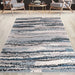 Watercolor Abstract Stripe Woven Area Rug Default -DTYStore