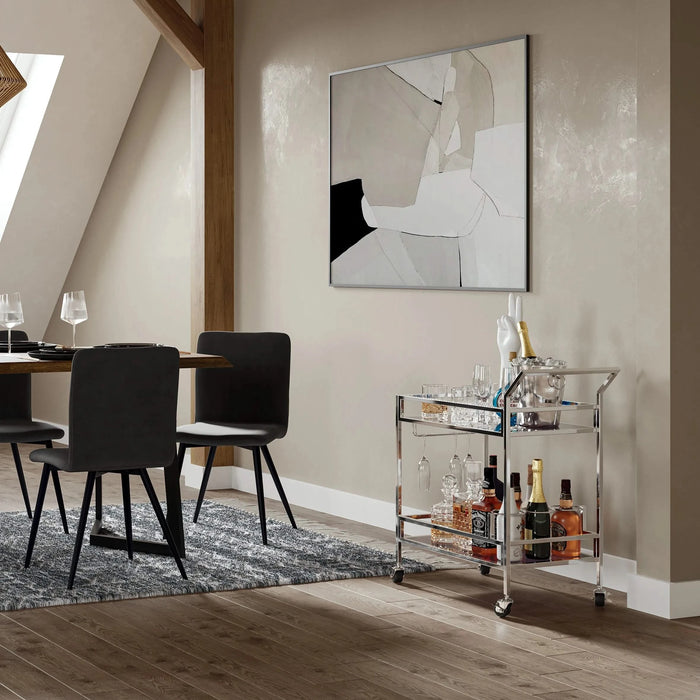 Watts - 26' Bar Cart - Chrome Default -DTYStore