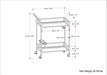Watts - 26' Bar Cart - Chrome Default -DTYStore