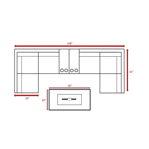 Weather-Resistant Rattan Wicker 4-Person Outdoor Lounge Set with Plush Cushions in Grey Mix Default -DTYStore