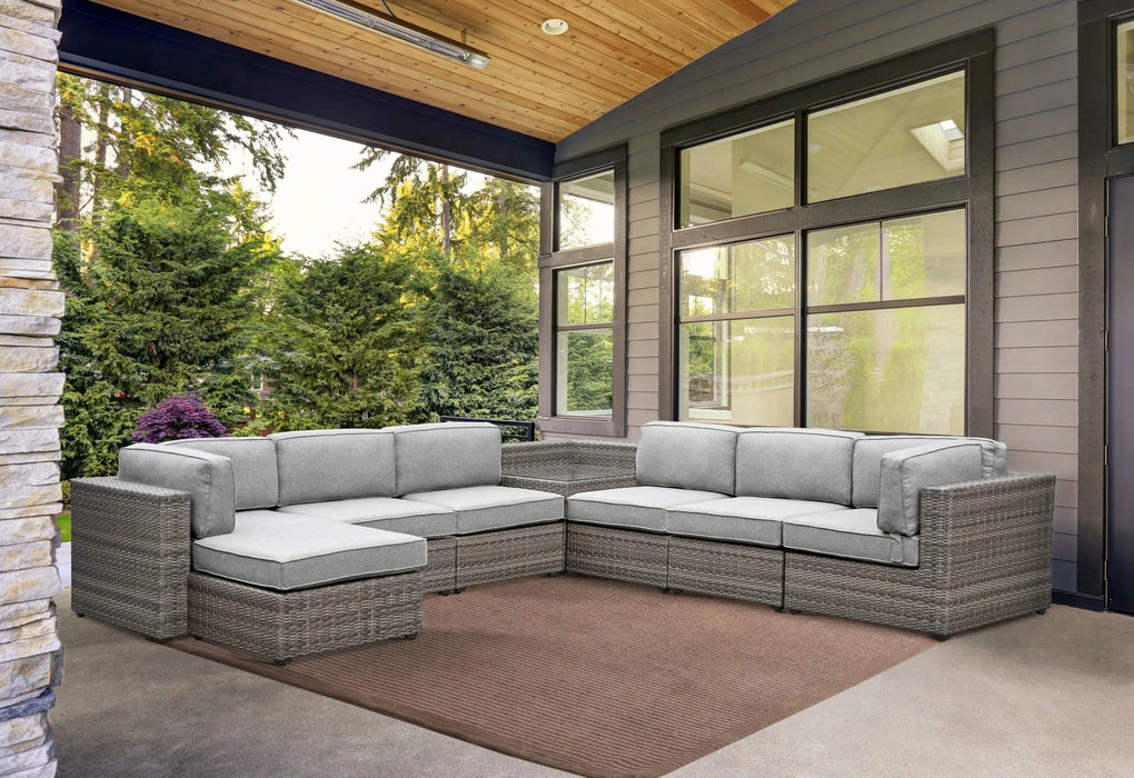 Weather-Resistant Sectional - Stain and Fade Resistant, Removable Cushions - Outdoor Comfort, Indoor Looks Default -DTYStore