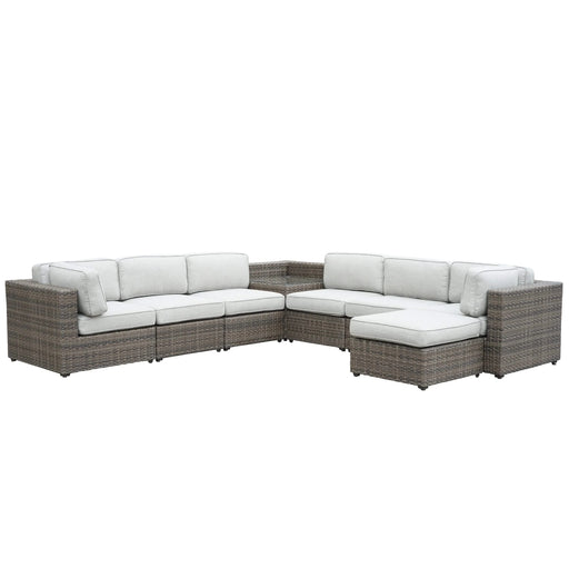 Weather-Resistant Sectional - Stain and Fade Resistant, Removable Cushions - Outdoor Comfort, Indoor Looks Default -DTYStore