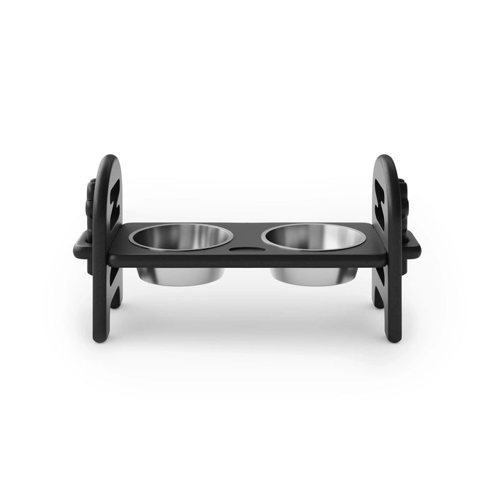 White Adjustable Pet Bowl Travel Ready HDPE Durable Poly Lumber Recycled Default -DTYStore