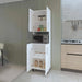 White Double Cabinet Kitchen Pantry with Open Storage Default -DTYStore