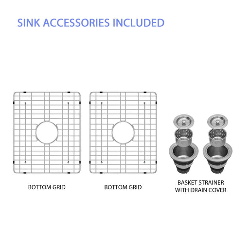 White Farmhouse Sink - 33 inch White Ceramic Double Bowl Farm Kitchen Sink Default -DTYStore