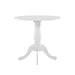White Finish 1pc Round Table Wooden Pedestal Base Casual Farmhouse Style Kitchen Dining Room Furniture Default -DTYStore