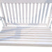 White Wooden Porch Swing with Armrests and Hanging Chains for Outdoor Patio or Sunroom Default -DTYStore
