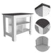 White and Onyx 2-Piece Kitchen Set, Kitchen Island and Pantry Cabinet Default -DTYStore