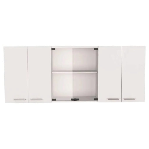 White and Onyx 2-Piece Kitchen Set, Kitchen Island and Wall Cabinet Default -DTYStore