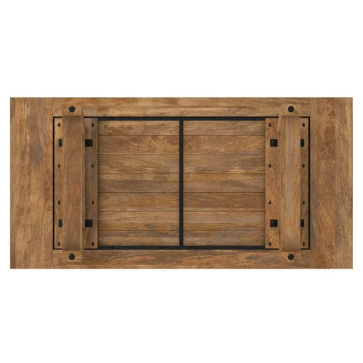 Whitley 72 inch Wide Solid Mango Farmhouse Dining Table in Burnt Wax Default -DTYStore