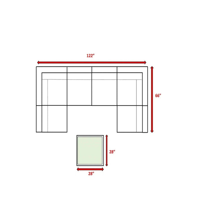Wicker Patio Sofa Set for 4 with Cushions and Glass Table, Weather-Resistant, Brown/Gray Default -DTYStore