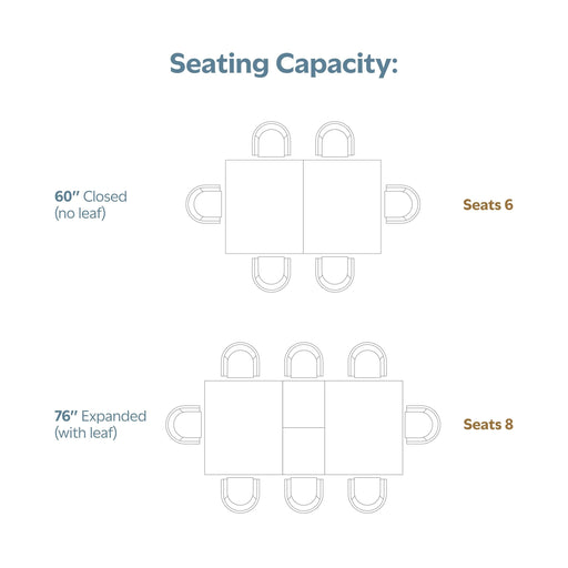 Wilson 60-76 inch x 36 inch Rectangle Transitional Extendable Dining Table in Walnut Veneer Default -DTYStore