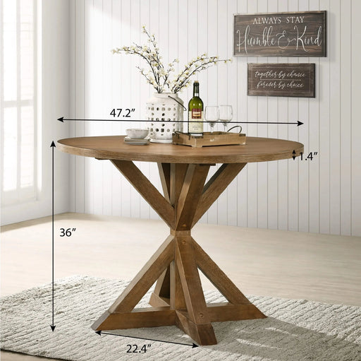 Windvale Cross-Buck Base Counter Height Dining Table Default -DTYStore