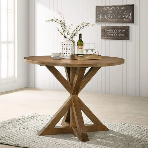 Windvale Cross-Buck Base Counter Height Dining Table Default -DTYStore