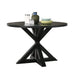 Windvale Cross-Buck Base Dining Table in Black Default -DTYStore